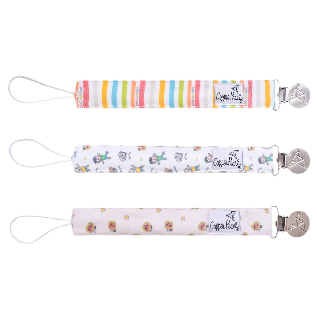 Copper Pearl Binky Clips (set of 3) - Pacifier Clip - Jimberly's Boutique - Olive Branch - Mississippi