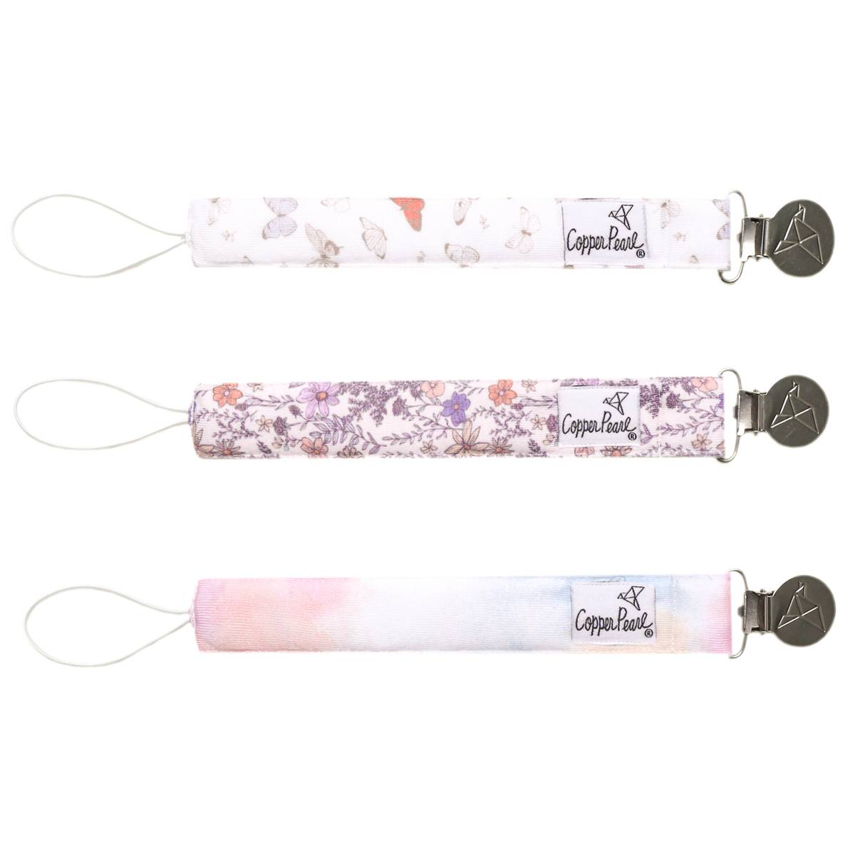 Copper Pearl Binky Clips (set of 3) - Pacifier Clip - Jimberly's Boutique - Olive Branch - Mississippi