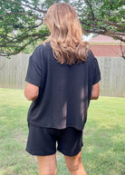 Corded Rib Short Set - Black - short set - Jimberly's Boutique - Olive Branch - Mississippi