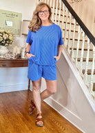 Corded Rib Short Set - Bright Blue - short set - Jimberly's Boutique - Olive Branch - Mississippi