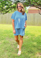 Corded Rib Short Set - Dusty Blue - short set - Jimberly's Boutique - Olive Branch - Mississippi