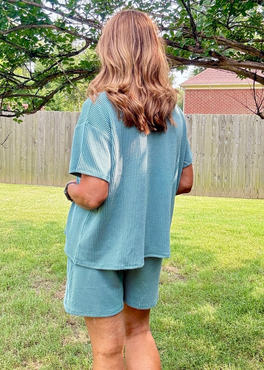 Corded Rib Short Set - Jade - short set - Jimberly's Boutique - Olive Branch - Mississippi