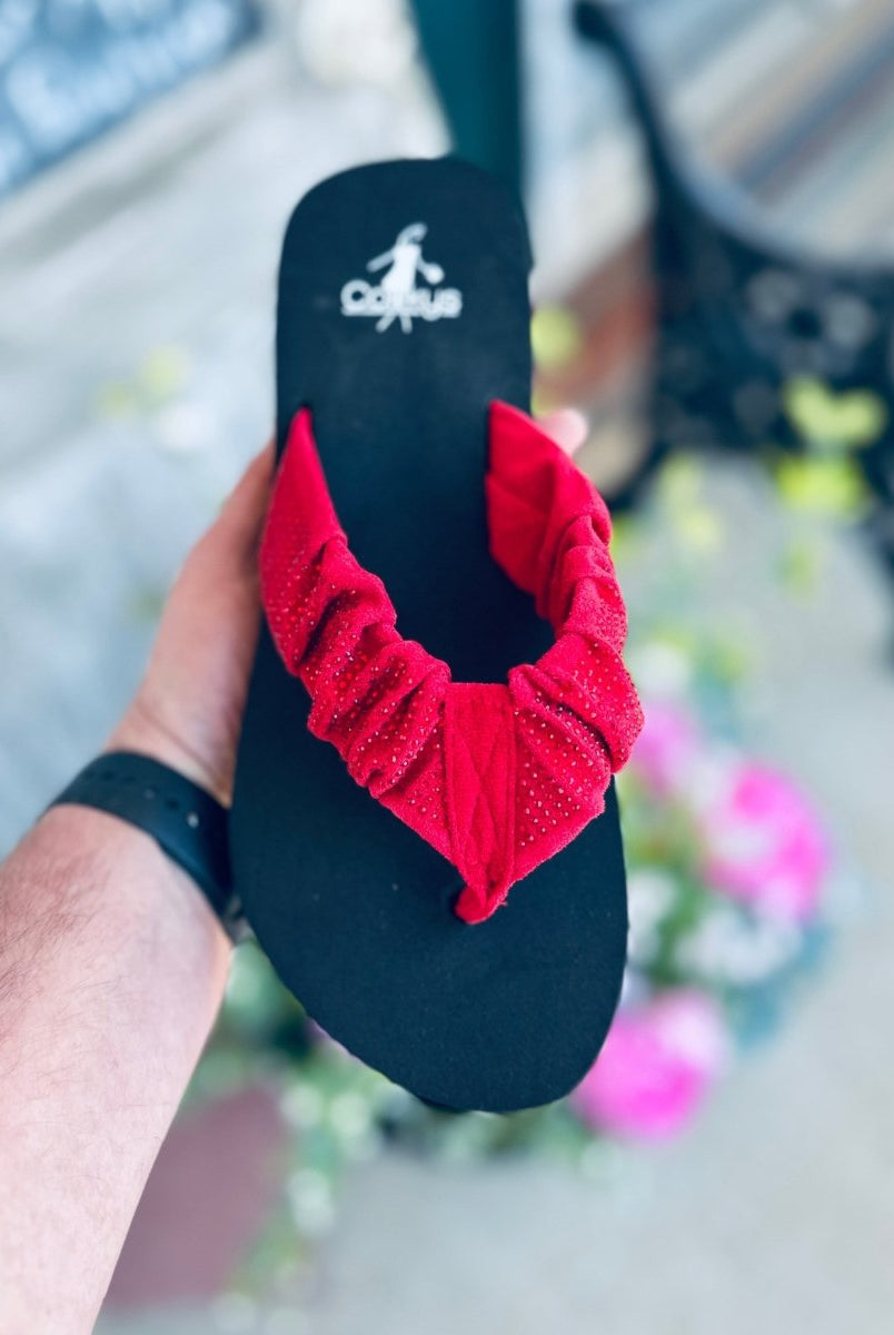Corkys Bauble | Wedge Flip Flops | Red - Corkys Wedge Flip Flops -Jimberly's Boutique-Olive Branch-Mississippi
