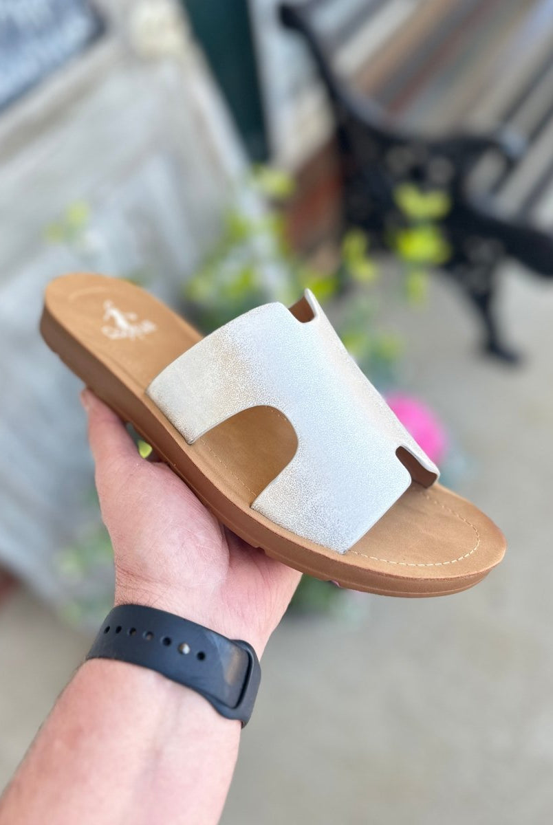 Corkys Bogalusa | Womens Sandals | Silver Metallic - Corkys Sandals -Jimberly's Boutique-Olive Branch-Mississippi