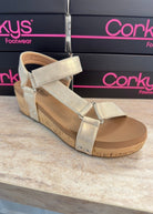 Corkys Don't Tempt Me Wedges - Gold Wash Metallic - Corky Carley Wedges - Jimberly's Boutique - Olive Branch - Mississippi