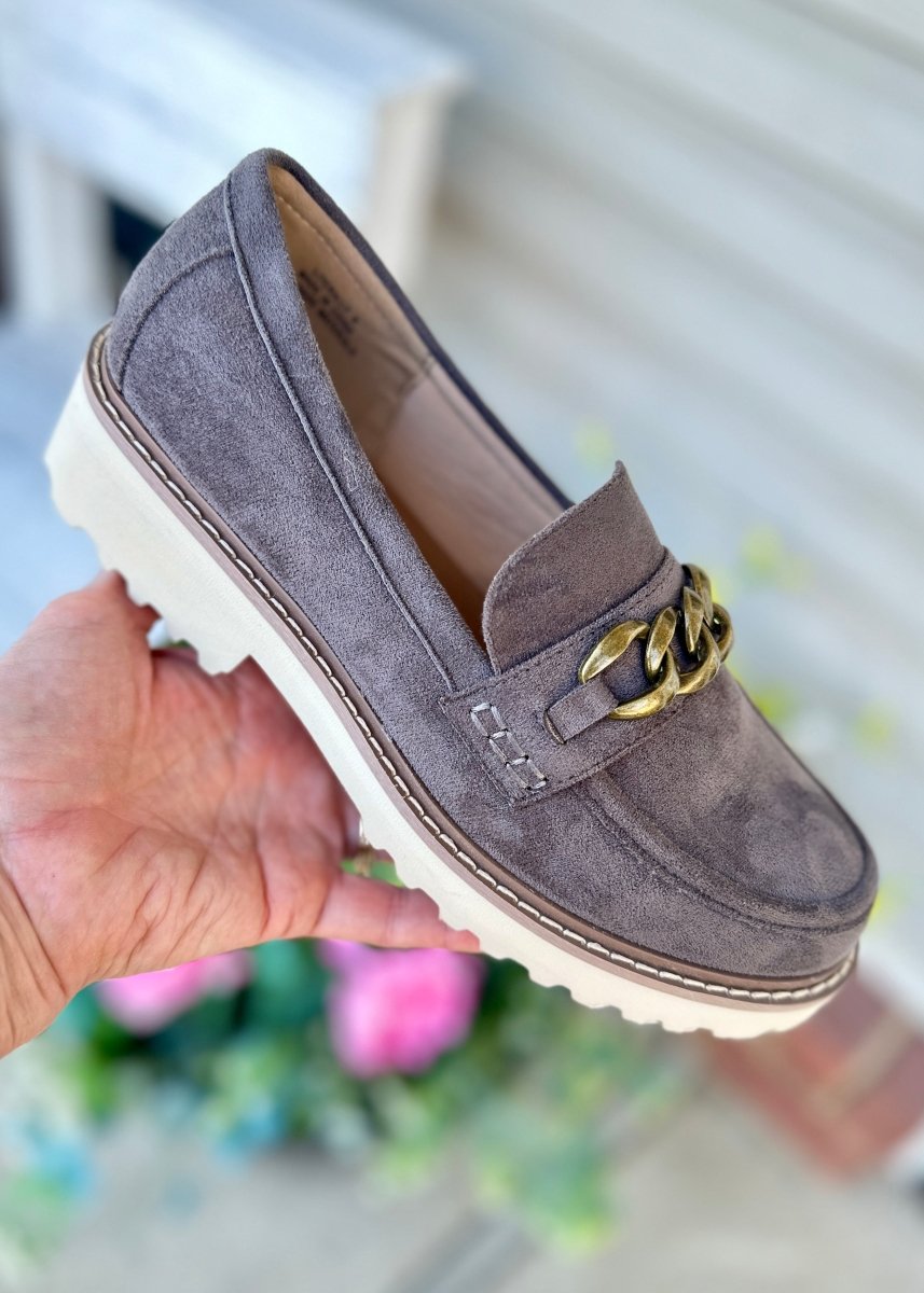 Corkys | Literally | Loafers | Light Grey Suede - Corky Hey Girl Loafers - Jimberly's Boutique - Olive Branch - Mississippi