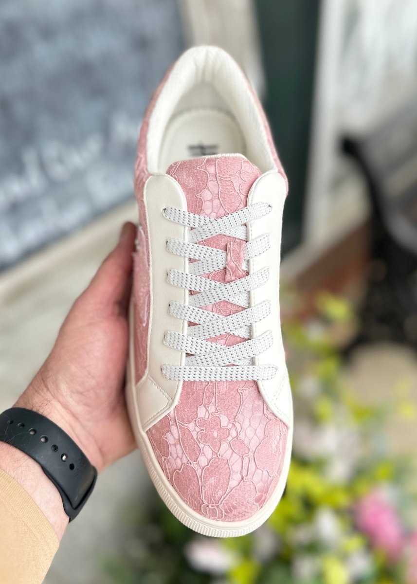 Corkys Supernova Sneakers - Textured Pink Lace - Corky Sneakers -Jimberly's Boutique-Olive Branch-Mississippi