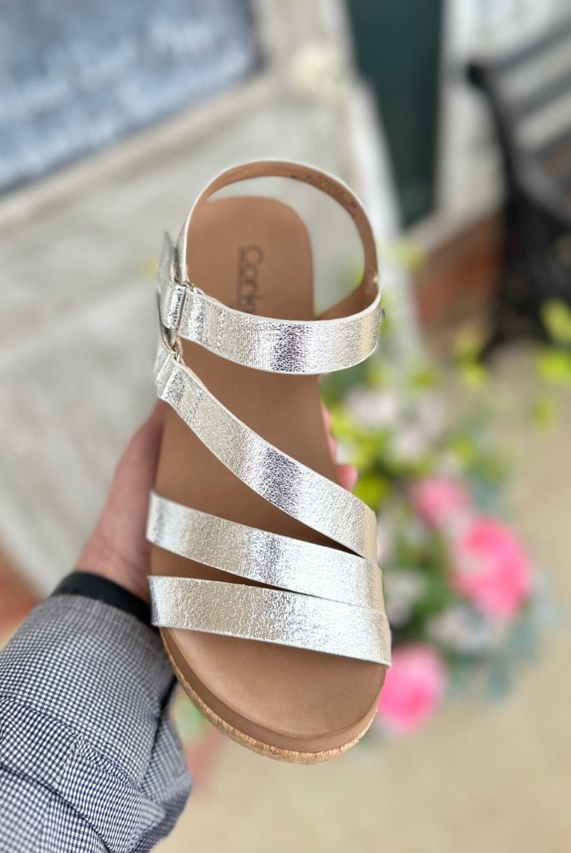 Corkys Wedge Sandals | Giggle | Silver - Corkys Wedge Sandals -Jimberly's Boutique-Olive Branch-Mississippi