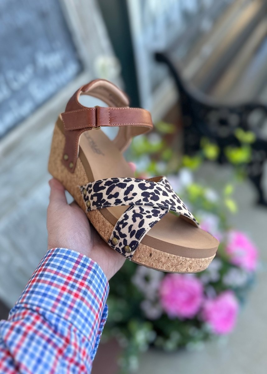 Corkys Wedge Sandals | Kindle | Cognac Leopard - Corkys Wedge Sandals -Jimberly's Boutique-Olive Branch-Mississippi