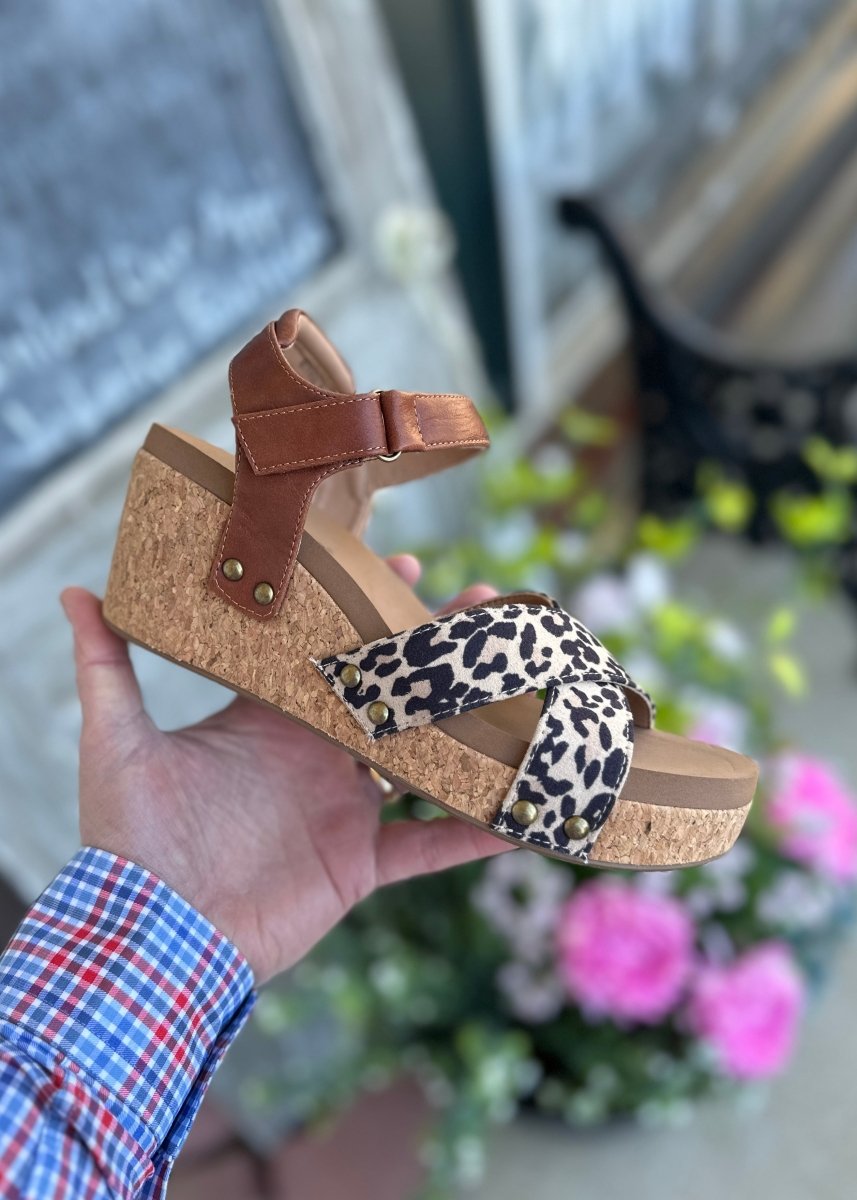 Corkys Wedge Sandals | Kindle | Cognac Leopard - Corkys Wedge Sandals -Jimberly's Boutique-Olive Branch-Mississippi