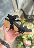 Corkys Wedge Sandals | Spring Fling | Black Shimmer - Corkys Wedge Sandals -Jimberly's Boutique-Olive Branch-Mississippi