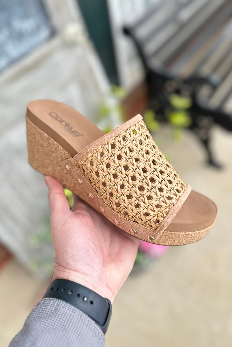 Corkys Wedge Sandals | Vacation | Tan - Corkys Wedge Sandals -Jimberly's Boutique-Olive Branch-Mississippi