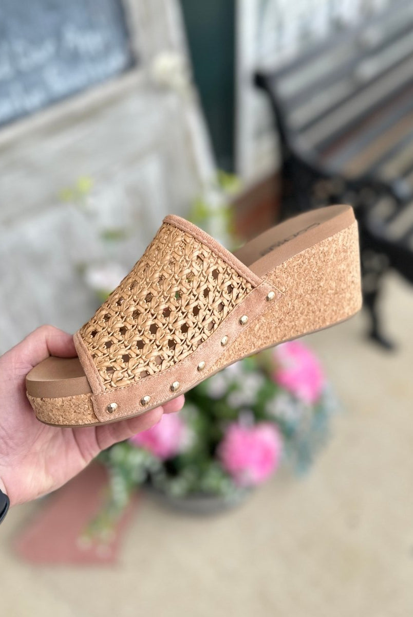 Corkys Wedge Sandals | Vacation | Tan - Corkys Wedge Sandals -Jimberly's Boutique-Olive Branch-Mississippi