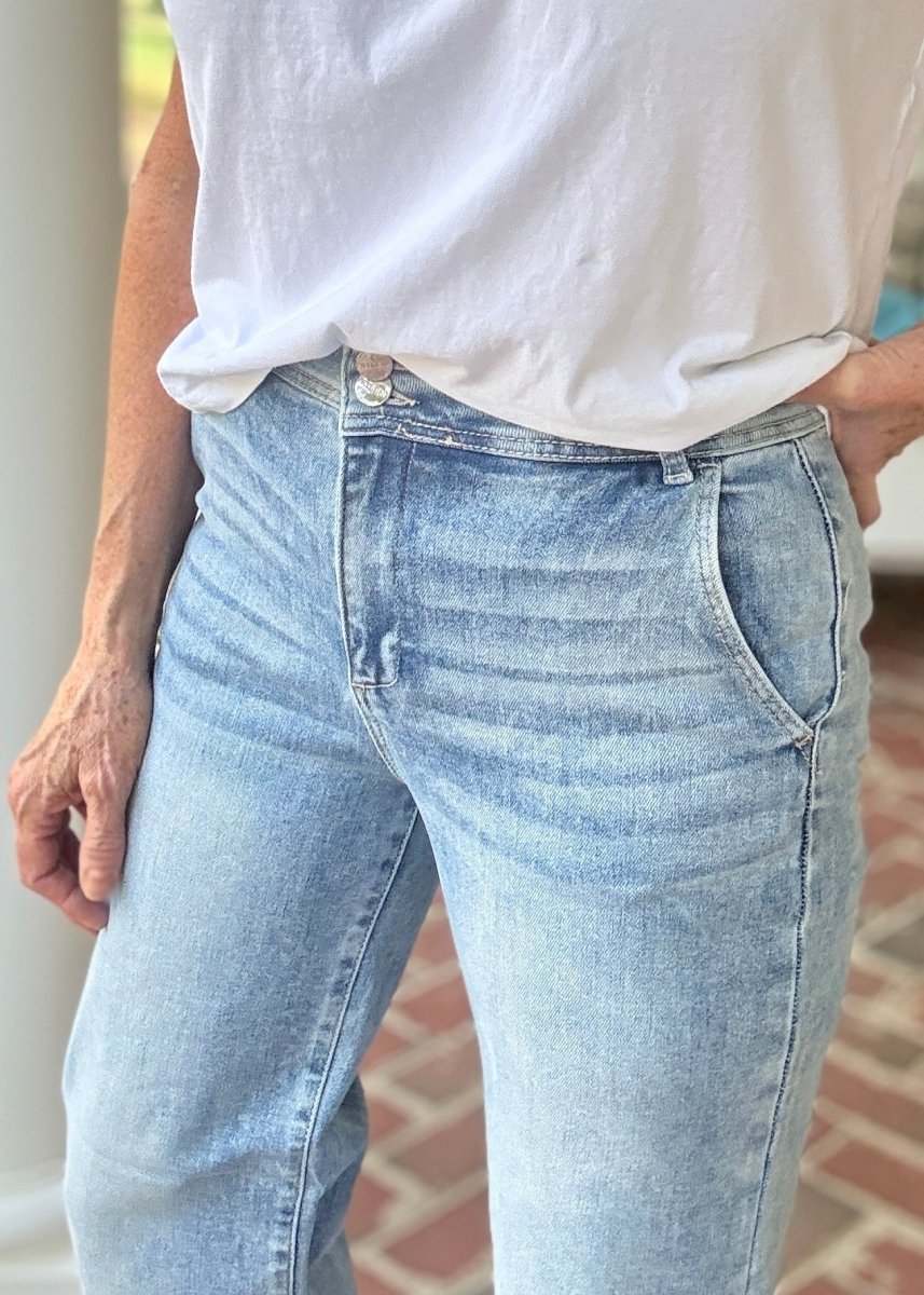 Costilla Double Button Wide Leg Jeans | Risen - risen jeans - Jimberly's Boutique - Olive Branch - Mississippi