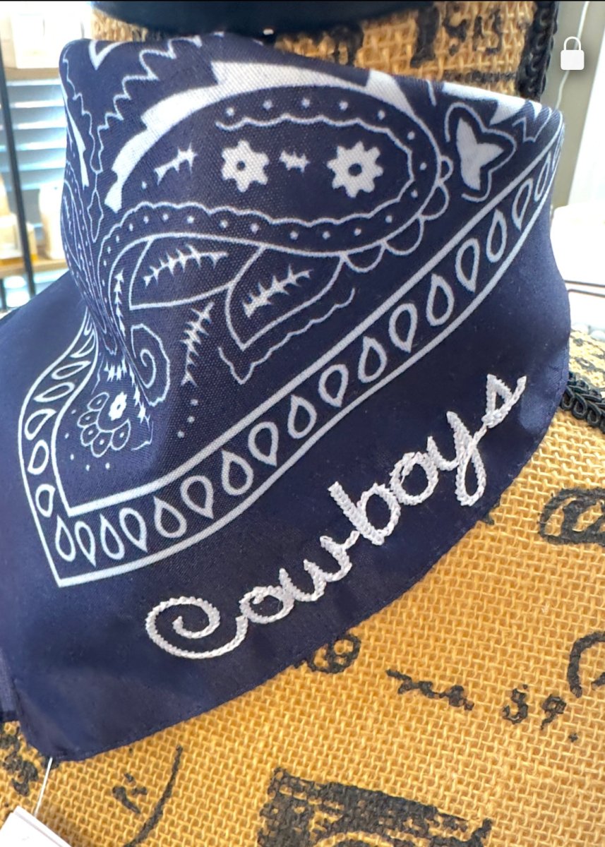 Cowboys Embroidered Bandana - accessories - Jimberly's Boutique - Olive Branch - Mississippi