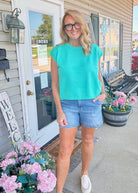 Cozy Box Top - Mint - sweater vest -Jimberly's Boutique-Olive Branch-Mississippi