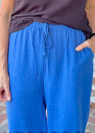 Crepe Cropped Pants - Lt Navy - Jimberly's Boutique - Olive Branch - Mississippi