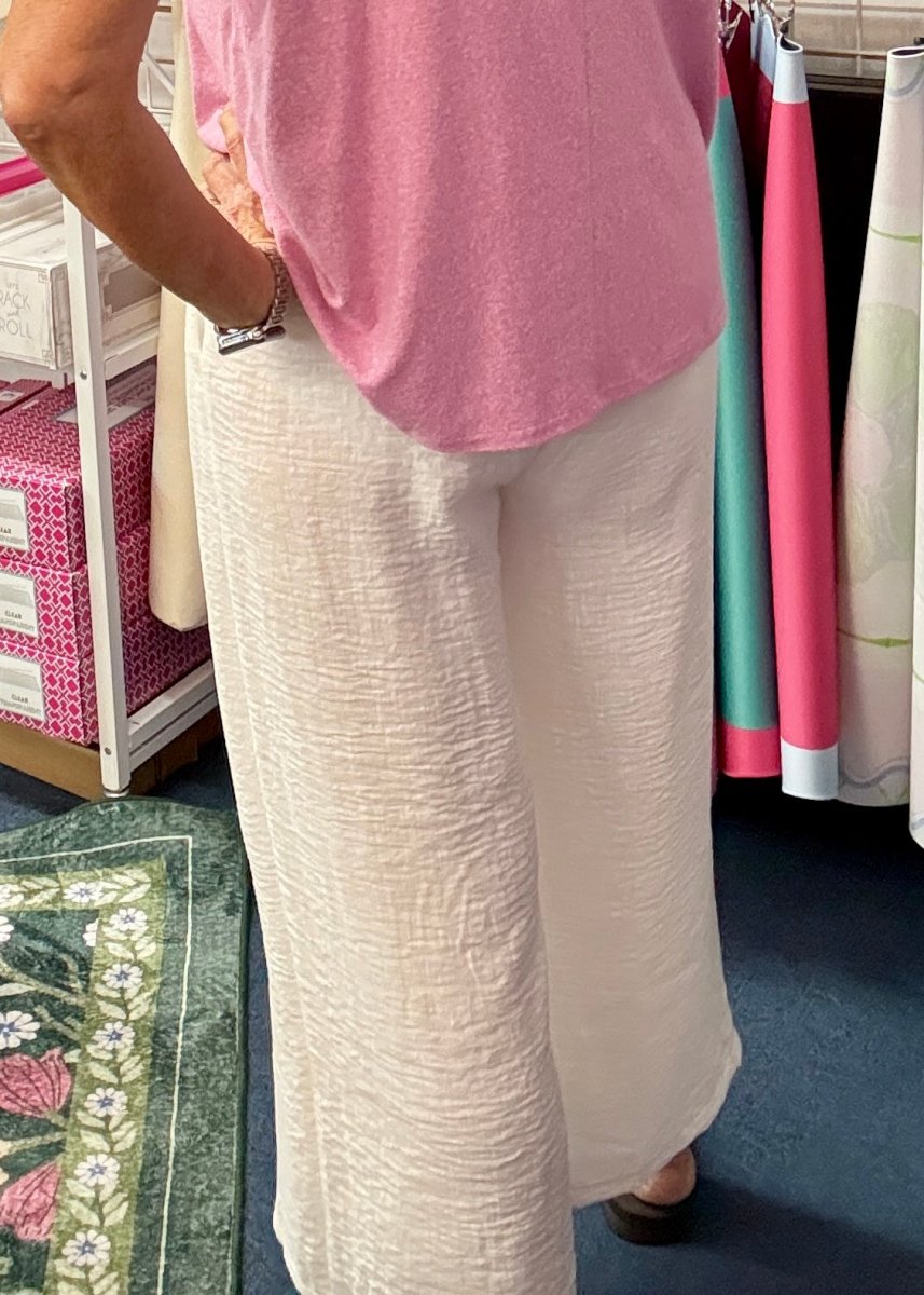 Crepe Cropped Pants - Off White - Jimberly's Boutique-Olive Branch-Mississippi