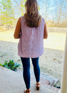 Crinkle Sleeveless Top - Lavender - Jimberly's Boutique - Olive Branch - Mississippi