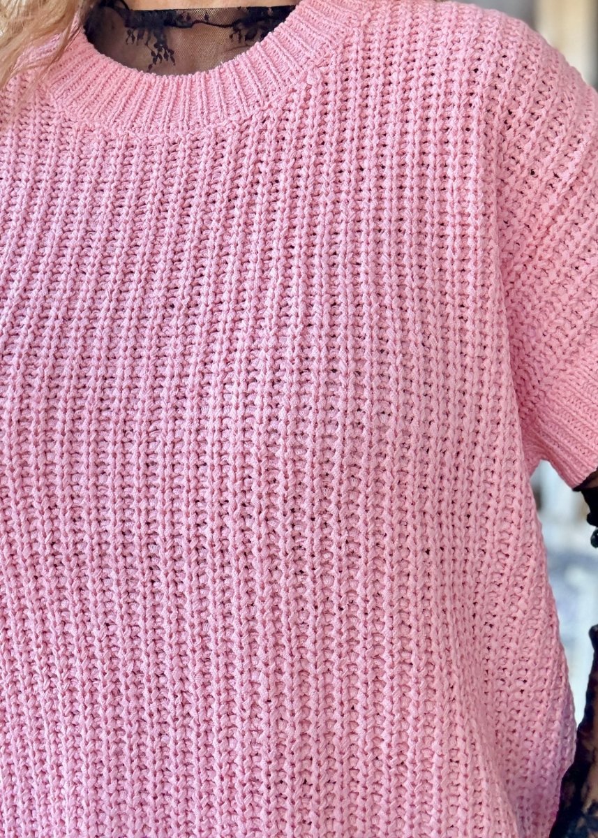 Crissy Short Sleeve Sweater - Dark Pink - Casual Sweater - Jimberly's Boutique - Olive Branch - Mississippi