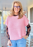 Crissy Short Sleeve Sweater - Dark Pink - Casual Sweater - Jimberly's Boutique - Olive Branch - Mississippi