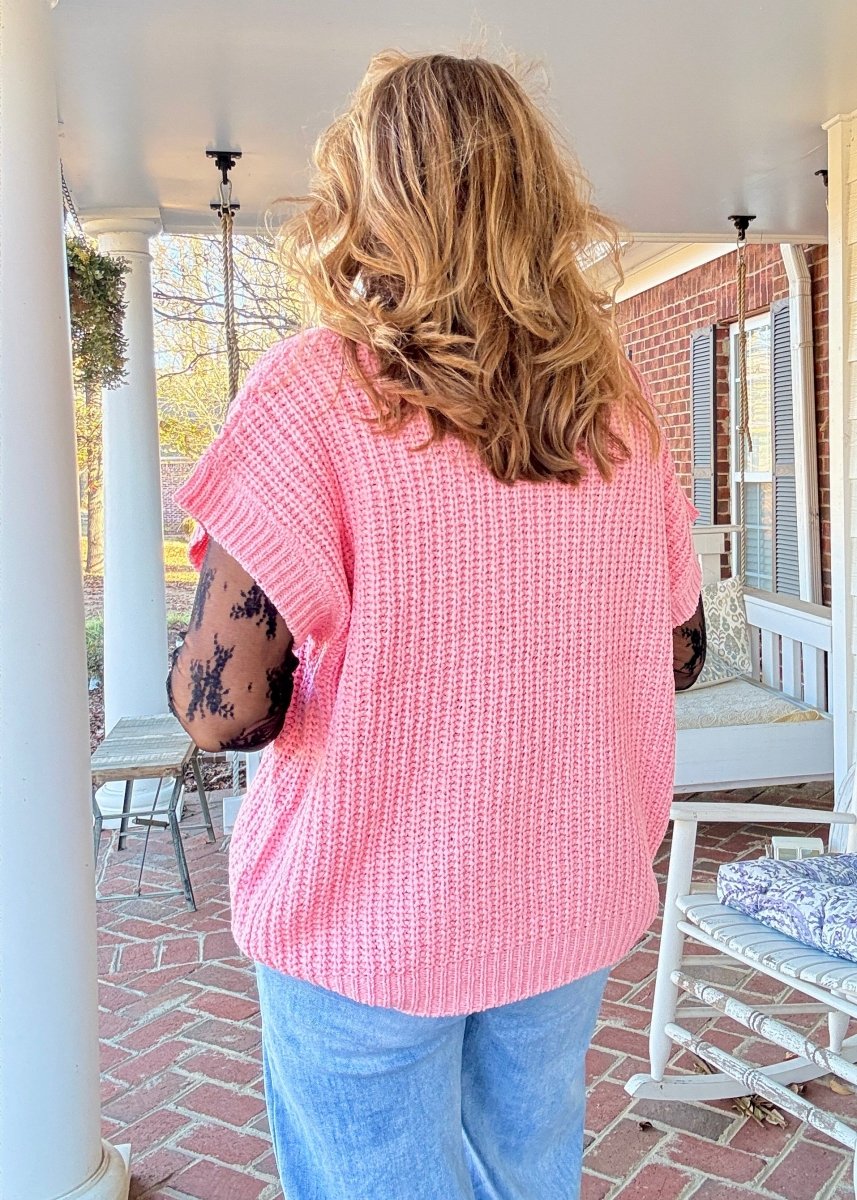 Crissy Short Sleeve Sweater - Dark Pink - Casual Sweater - Jimberly's Boutique - Olive Branch - Mississippi
