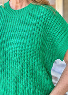 Crissy Short Sleeve Sweater - Kelly Green - Casual Sweater - Jimberly's Boutique - Olive Branch - Mississippi