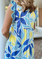 Crochet Sleeves Maxi Dress - Blue Mix | Umgee - Umgee Dress - Jimberly's Boutique - Olive Branch - Mississippi