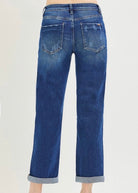 Cropped Boyfriend Jeans w Cuffed Hem | Risen - jeans -Jimberly's Boutique-Olive Branch-Mississippi