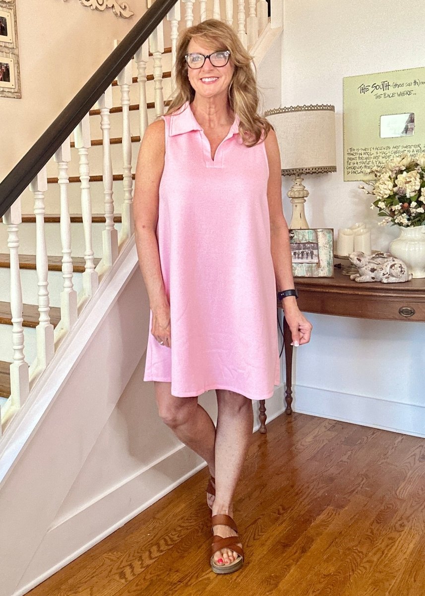 Cruise Sleeveless Dress - Blush Pink | Dear Scarlett - Casual Dress - Jimberly's Boutique - Olive Branch - Mississippi