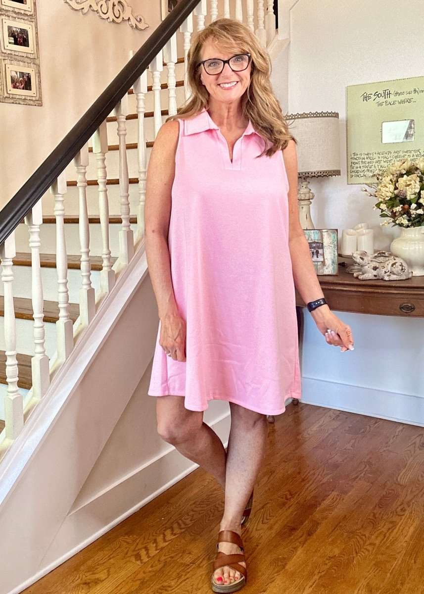 Cruise Sleeveless Dress - Blush Pink | Dear Scarlett - Casual Dress - Jimberly's Boutique - Olive Branch - Mississippi