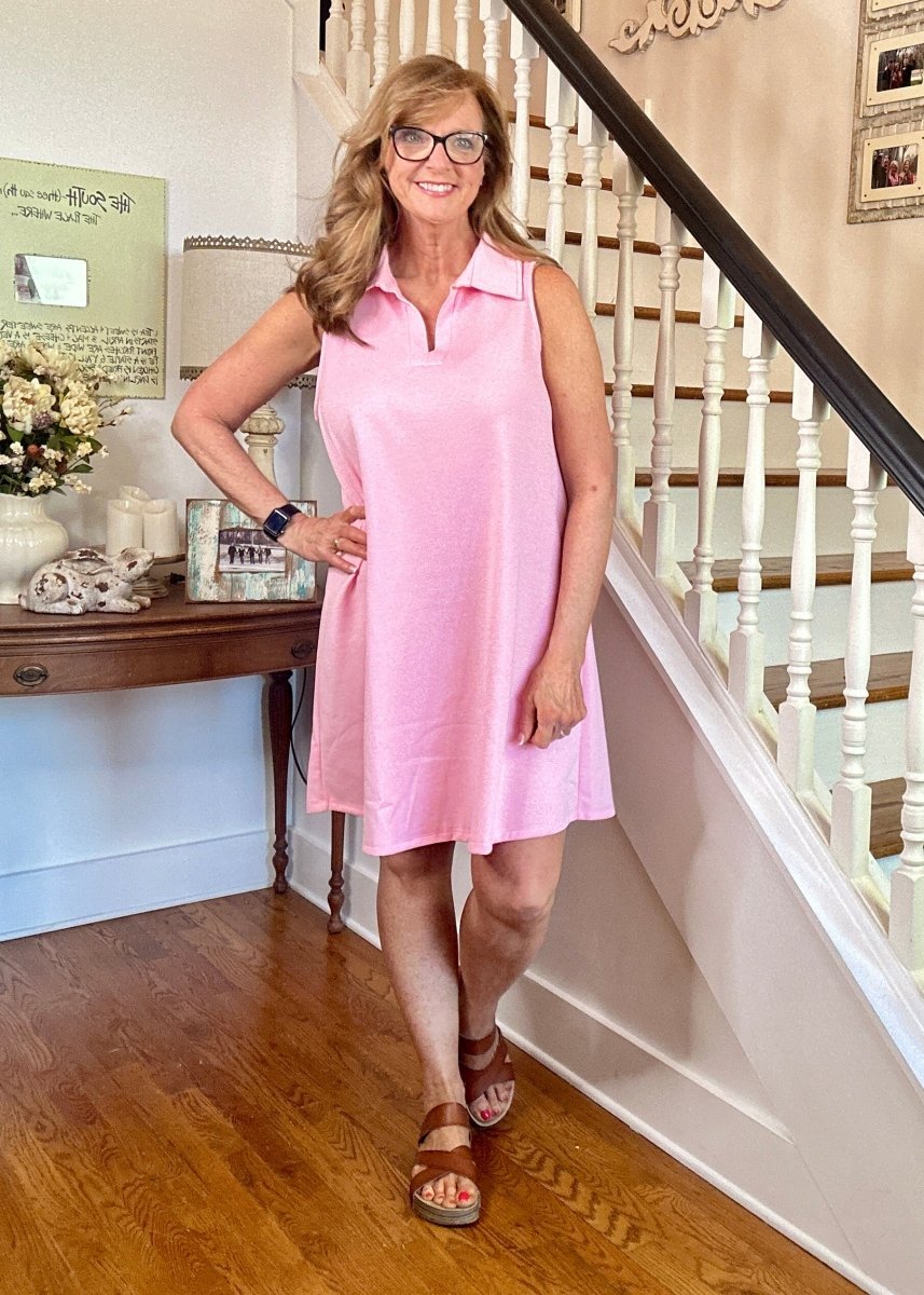 Cruise Sleeveless Dress - Blush Pink | Dear Scarlett - Casual Dress - Jimberly's Boutique - Olive Branch - Mississippi