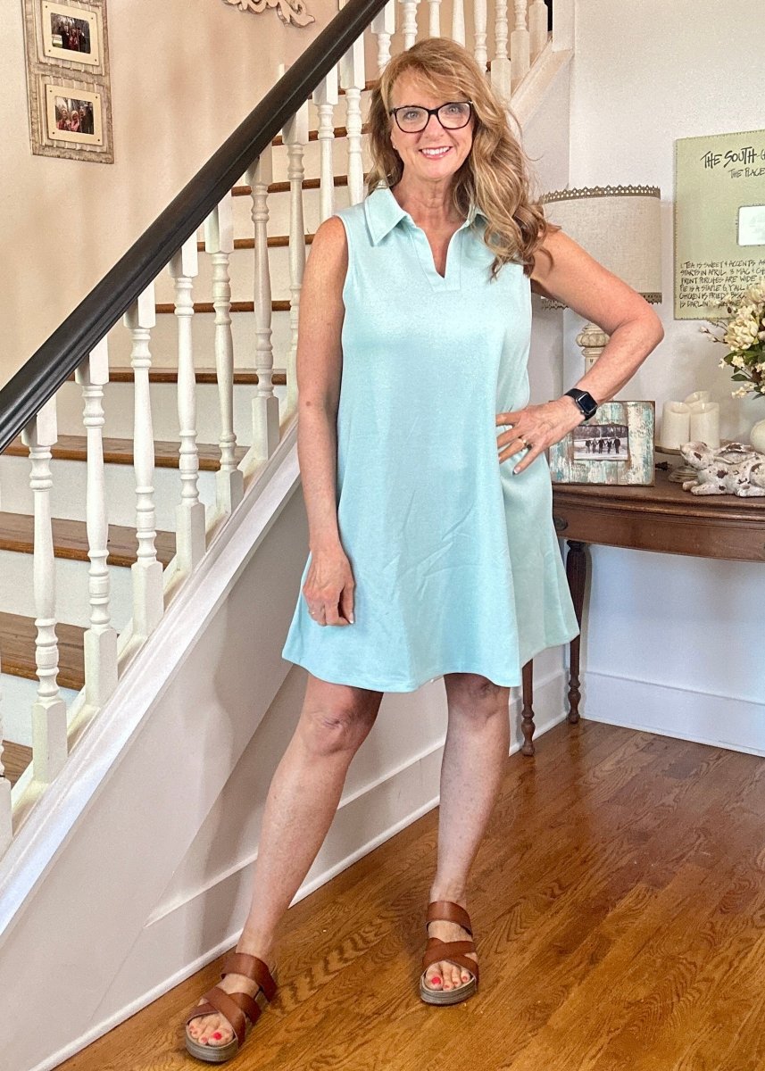 Cruise Sleeveless Dress - Spring Mint | Dear Scarlett - Casual Dress - Jimberly's Boutique - Olive Branch - Mississippi