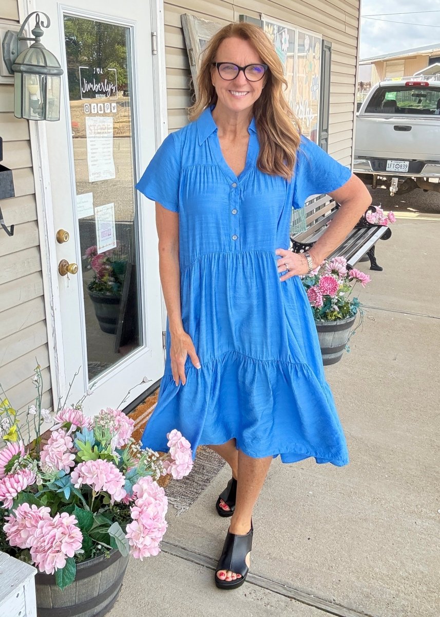 Crystal Blue Maxi Dress - Maxi Dress - Jimberly's Boutique - Olive Branch - Mississippi