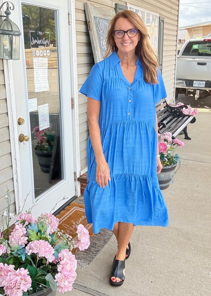 Crystal Blue Maxi Dress - Maxi Dress - Jimberly's Boutique - Olive Branch - Mississippi