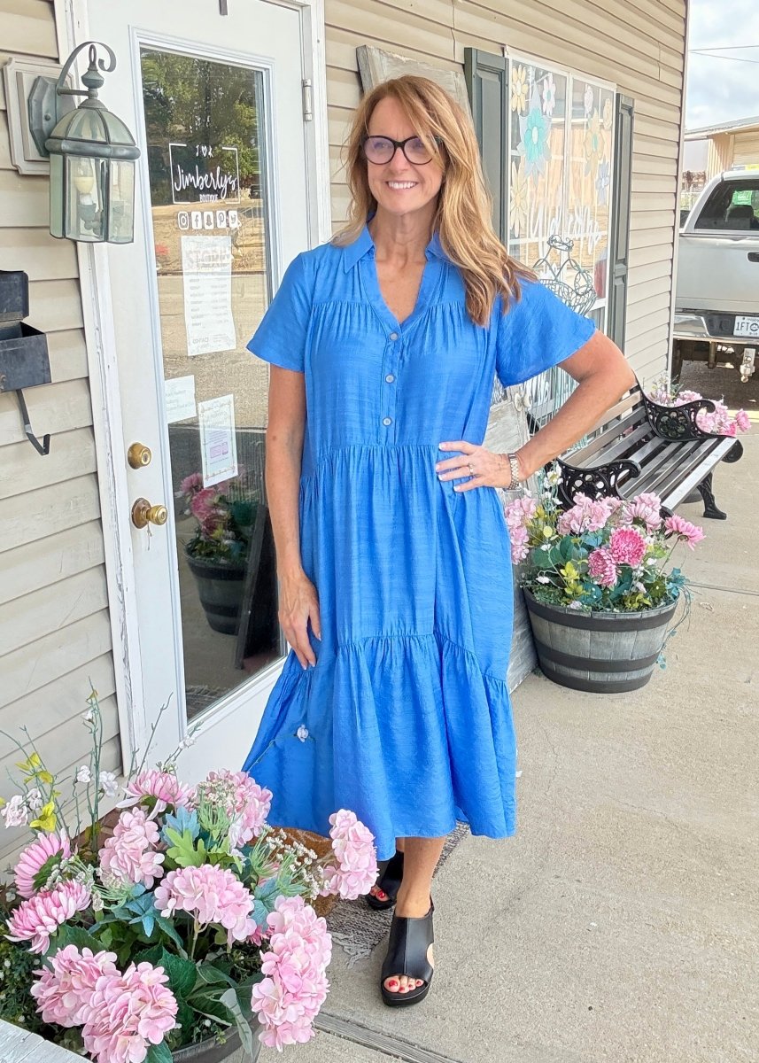 Crystal Blue Maxi Dress - Maxi Dress - Jimberly's Boutique - Olive Branch - Mississippi