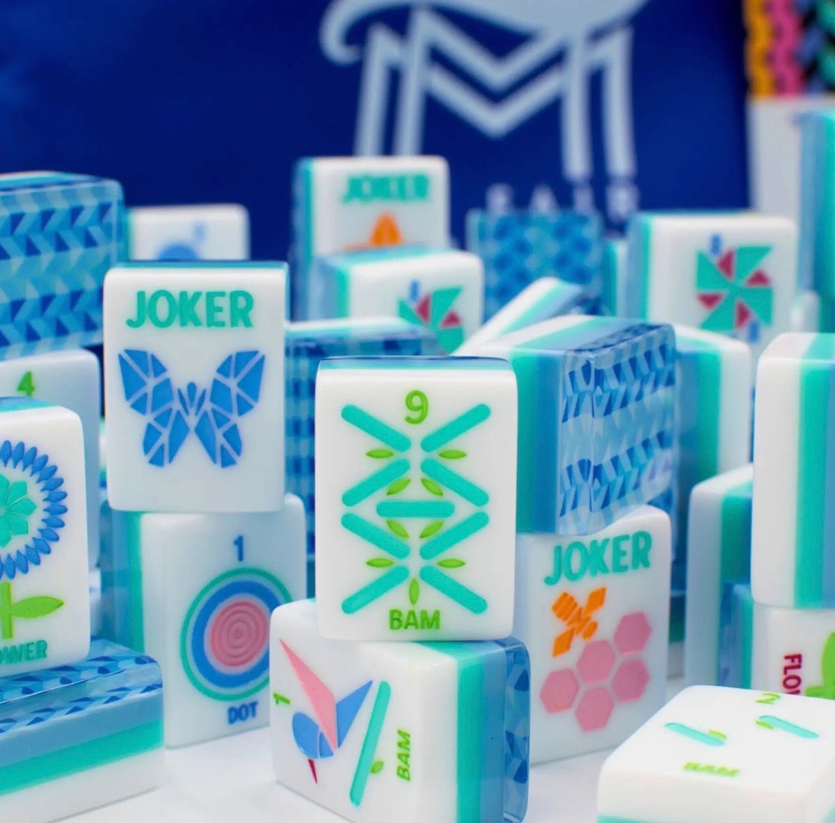 Crystal Prism Blue Mahjong Tiles | My Fair Mahjong - Mahjong Tiles -Jimberly's Boutique-Olive Branch-Mississippi