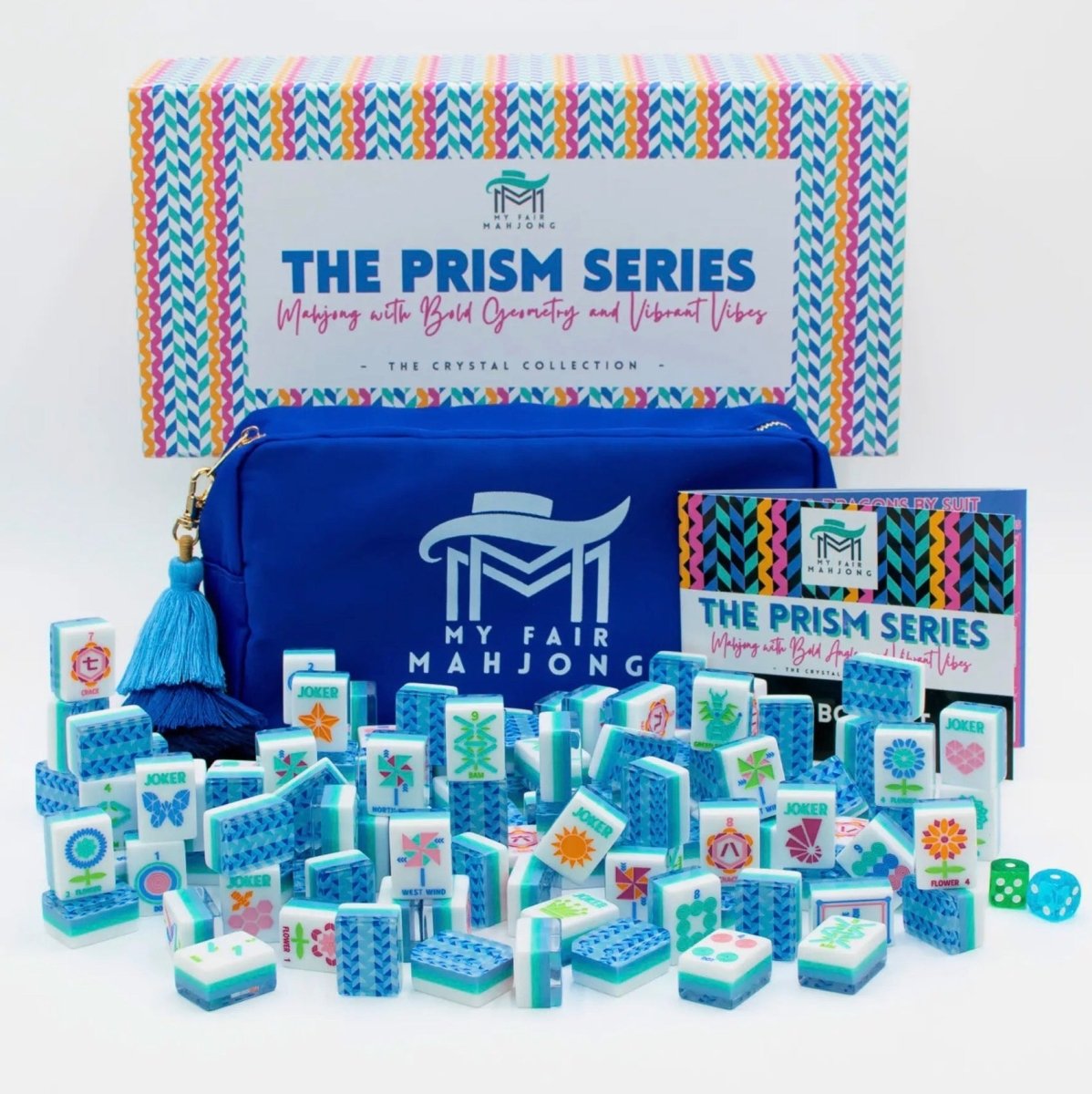 Crystal Prism Blue Mahjong Tiles | My Fair Mahjong - Mahjong Tiles -Jimberly's Boutique-Olive Branch-Mississippi