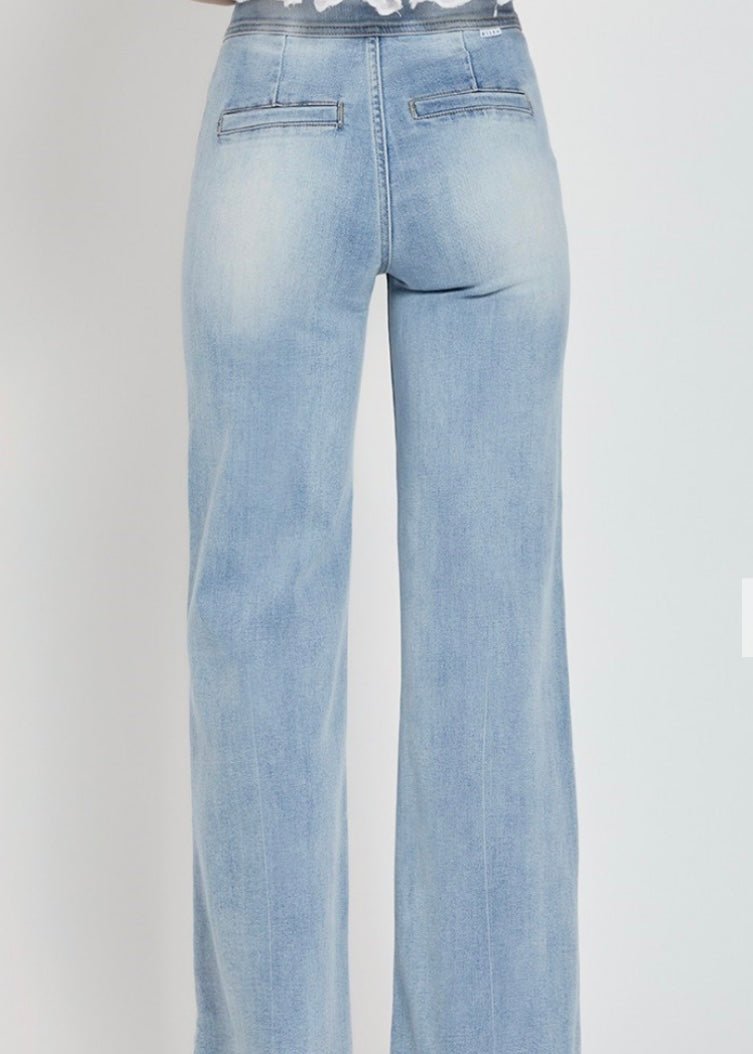 Custer Button Up Wide Leg Jeans| Risen - risen jeans - Jimberly's Boutique - Olive Branch - Mississippi