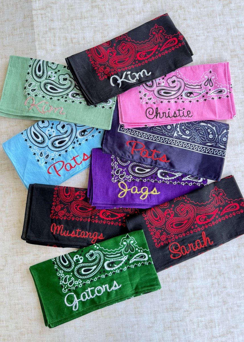 Custom Embroidered Bandana - accessories - Jimberly's Boutique - Olive Branch - Mississippi