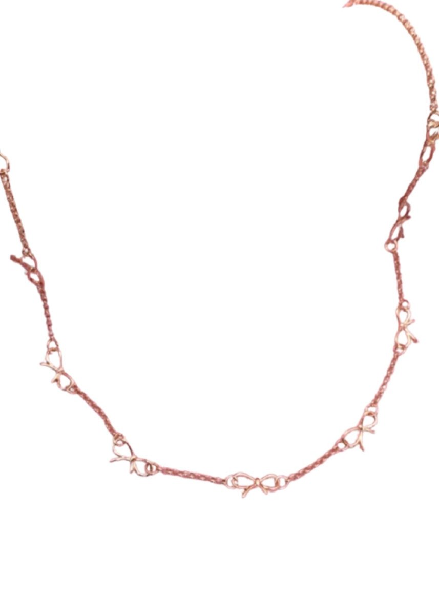 Cutout Bow Station Necklace - Necklace - Jimberly's Boutique - Olive Branch - Mississippi