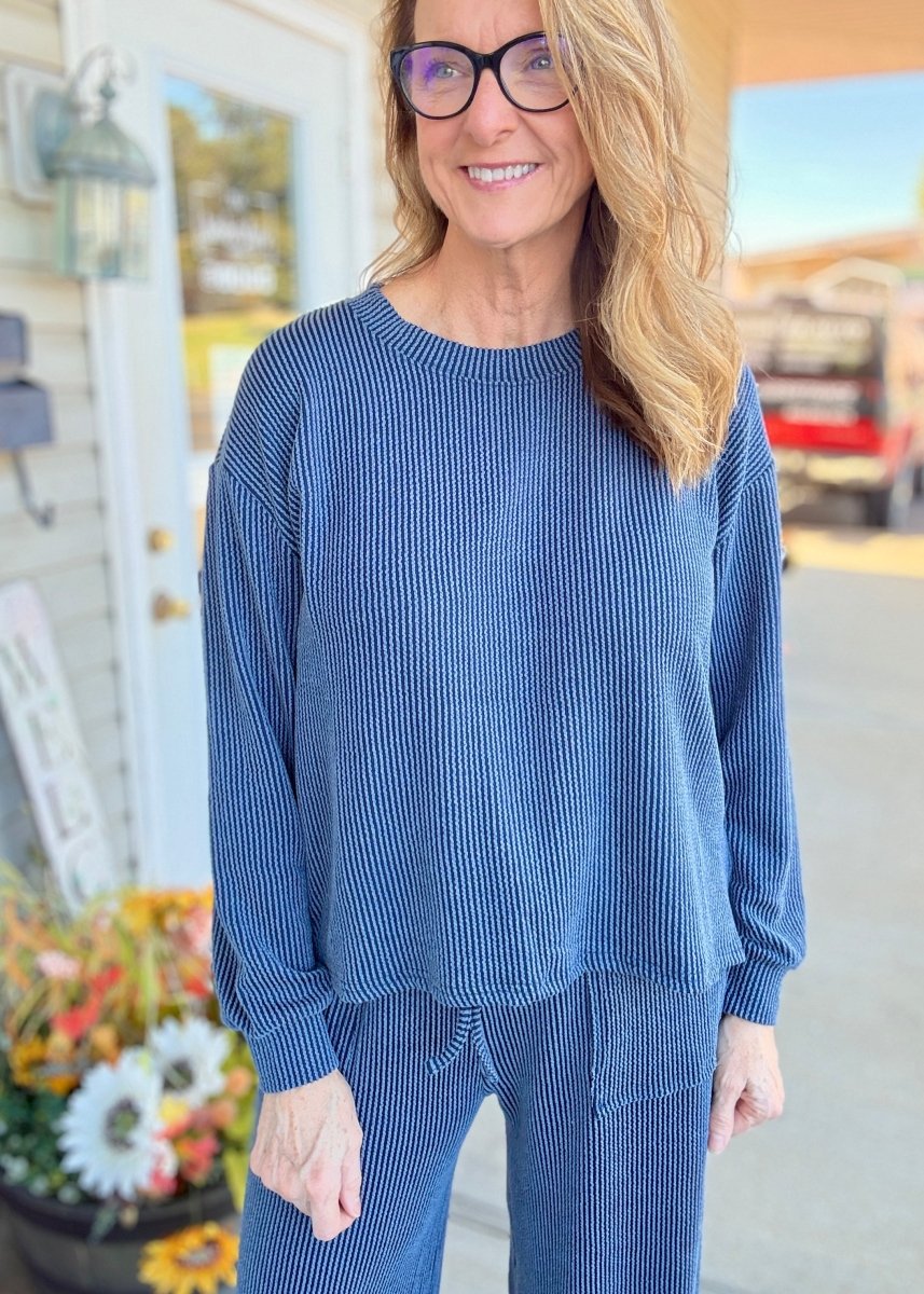 Darcy Lounge Set - Navy - pants set -Jimberly's Boutique-Olive Branch-Mississippi