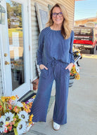 Darcy Lounge Set - Navy - pants set -Jimberly's Boutique-Olive Branch-Mississippi