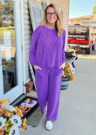 Darcy Lounge Set - Purple - pants set -Jimberly's Boutique-Olive Branch-Mississippi