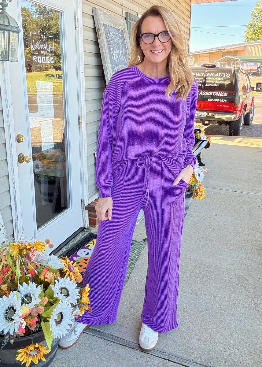 Darcy Lounge Set - Purple - pants set -Jimberly's Boutique-Olive Branch-Mississippi