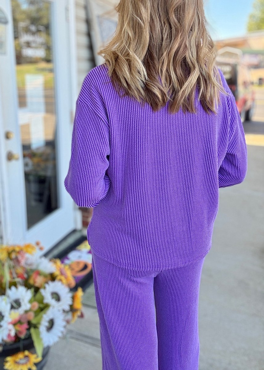 Darcy Lounge Set - Purple - pants set -Jimberly's Boutique-Olive Branch-Mississippi
