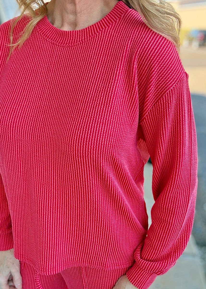 Darcy Lounge Set - Red - pants set -Jimberly's Boutique-Olive Branch-Mississippi
