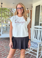Dawgs Embroidered Sweater Vest - Ivory w/Maroon - gameday - Jimberly's Boutique - Olive Branch - Mississippi