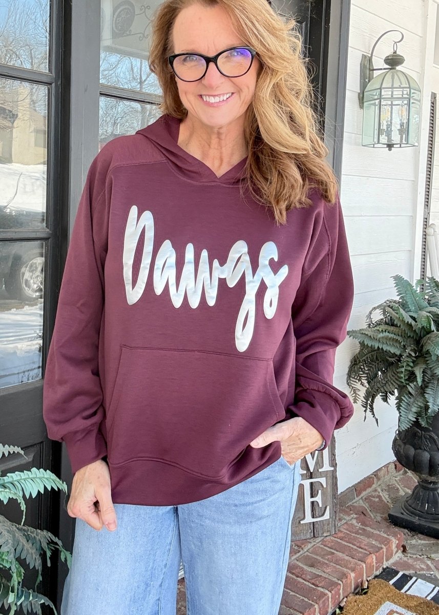 Dawgs Puff Hoodie | Dear Scarlett - Puff Vinyl Hoodie - Jimberly's Boutique - Olive Branch - Mississippi