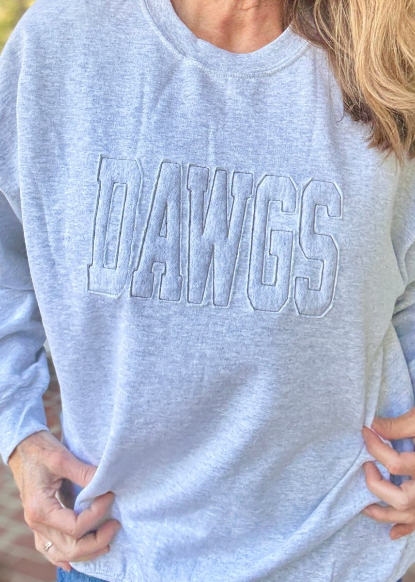DAWGS Tone on Tone Applique' Sweatshirt - Jimberly's Boutique - Olive Branch - Mississippi
